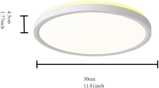 Ultra-Thin LED Ceiling Light for Bedroom, Wood Grain Finish, Flush Mount, Asian-Inspired Design, Flicker-Free & Dimmable, Eye Care Lighting(White,11.81 * 11.81 * 1.77inch)