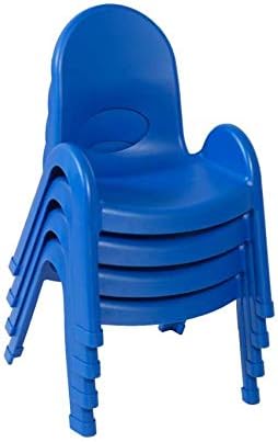 Angeles Value Stack 9" Child Chair, Royal Blue, 4 Pack, Stackable Ergonomic Seating Solution for Classrooms and Homeschools