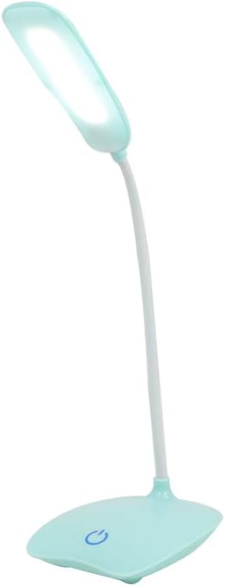 1Pc LED Touch Control Dimming Table Lamp USB Rechargeable Eye-Protection Reading Desk Light with Three Settings Flexible Design Blue for Home and Office