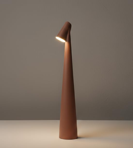 LED Desk Lamp with Touch Control, 3 Color Modes, Portable, Cordless, USB-C Rechargeable, Modern Table Light for Office, Bedroom, Portable, with Multiple Finishes (Coffee, Small)