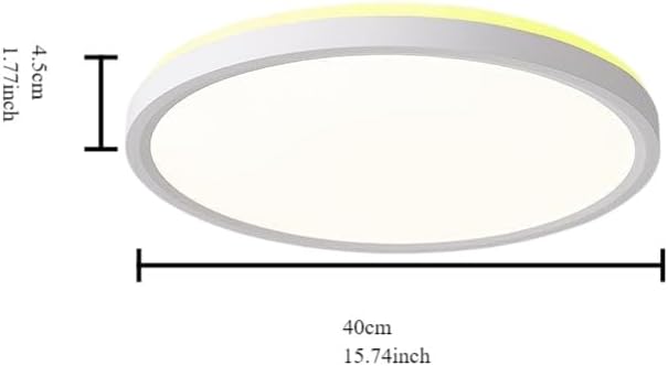 Ultra-Thin LED Ceiling Light for Bedroom, Wood Grain Finish, Flush Mount, Asian-Inspired Design, Flicker-Free & Dimmable, Eye Care Lighting(White,15.74 * 15.74 * 1.77inch)