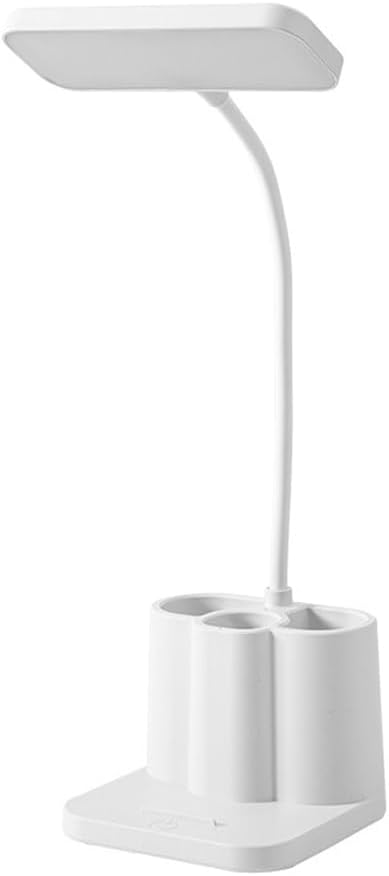 Dimming LED Small Desk Lamp, 3 Level Brightness Eye-Care Table Lamp with 360° Flexible Neck Pen Holder, Flicker-Free Light with Memory Function for College Dorm Home Office Study Reading Nail Art
