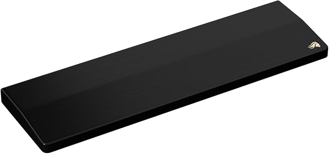 GLORIOUS Gaming Wooden Keyboard Wrist Rest (Compact) - White Ash Wood, Medium-Coarse Grain, Smooth Surface, Sweat & Oil Resistant, Easy Clean, Anti-Slip Rubber Base, 300 x 100 x 19mm - Onyx