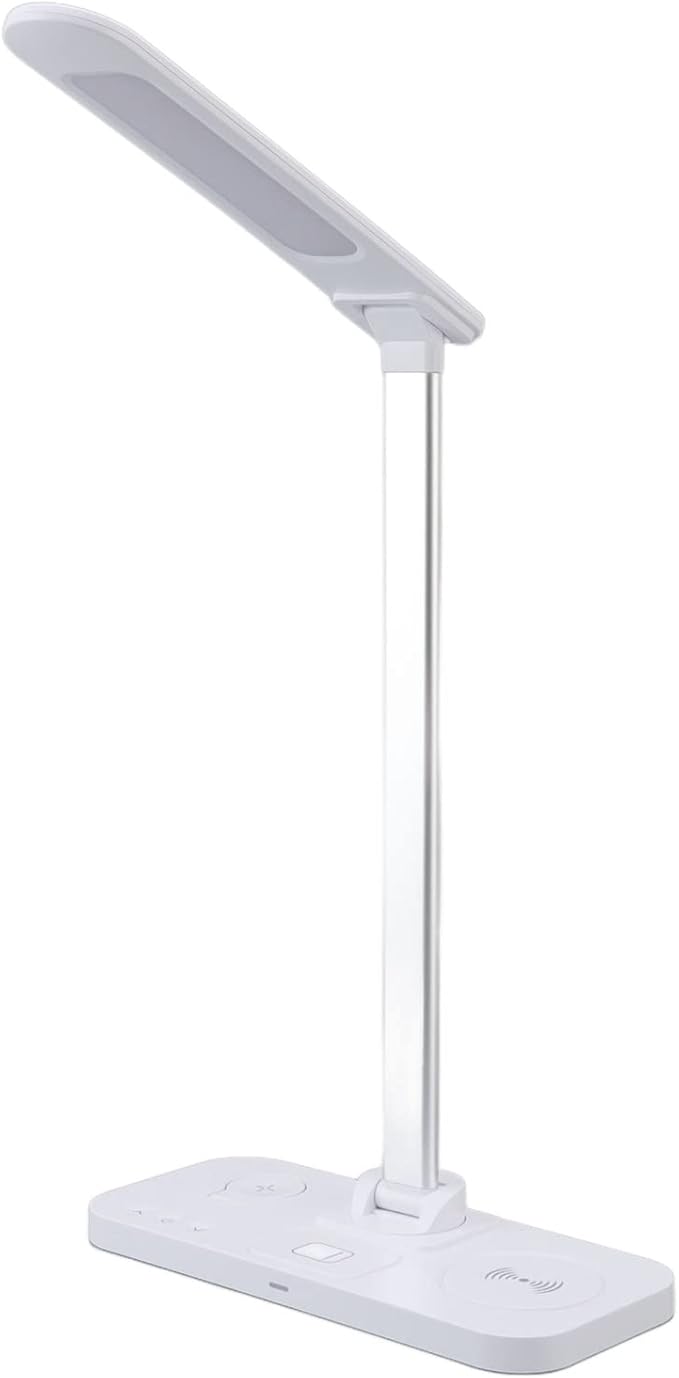 Keenso Desk Lamp with Wireless Load Charger with a Big Lighting Angle That Attenuate The High Brightness Table Lamp to Read The Writing