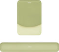 MOSISO Wrist Rest Support for Mouse Pad&Keyboard Set, Rectangular Ergonomic Mousepad Non-Slip Base Home/Office Easy Typing Pad with Neoprene Cloth&Raised Silicone Lining, Olive Green