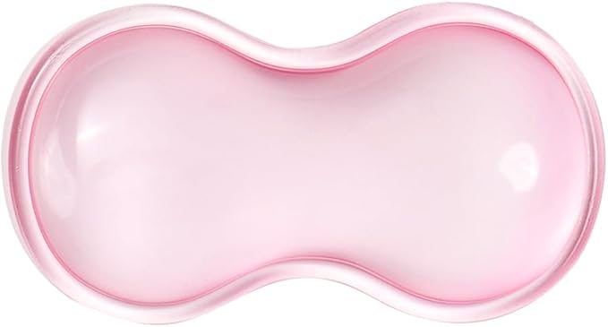 Clear Gel Mouse Wrist Rest, Pink Cute Wrist Rest, Comfort & Support for Typing and Gaming (Pink-Short)