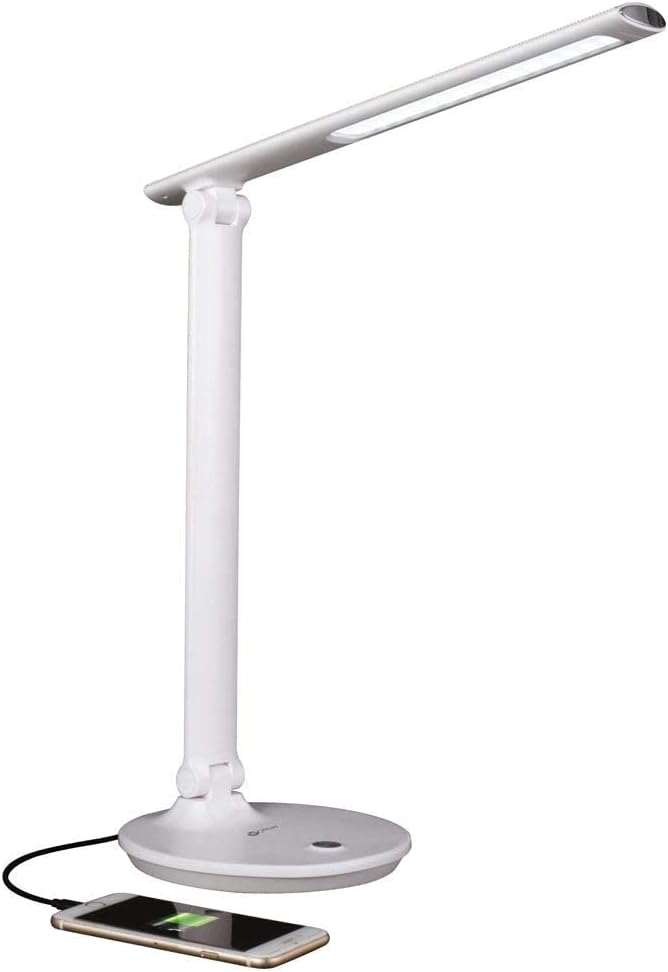 OttLite Emerge LED Desk Lamp with 2.1A USB Charging Port
