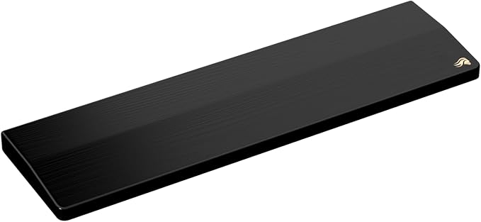 GLORIOUS Gaming Wooden Keyboard Wrist Rest (TKL) - White Ash Wood, Medium-Coarse Grain, Smooth Surface, Sweat & Oil Resistant, Easy Clean, Anti-Slip Rubber Base, 360 x 100 x 19mm - Onyx