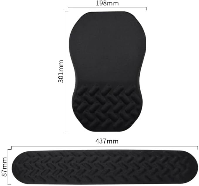 3-in-1 Ergonomic Mouse Pad Set with Keyboard Wrist Rest Support & Cable Organizer – Memory Foam Wrist Support, Non-Slip Base – Ideal for Office & Gaming – Gift Box – Black-Meeshoo