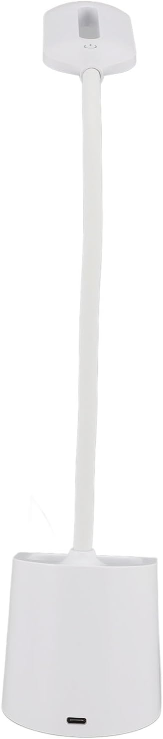 ANGGREK LED Desk Lamp with Wireless Charger Flexible Arm Touch Control Dimmable USB C Table Lamp for Office Study Bedroom (White)