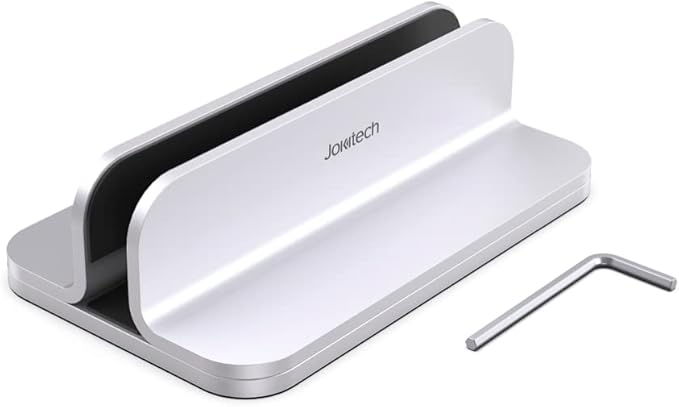 Aluminum Laptop Stand, Sturdy and Adjustable, Compatible with Apple MacBook Pro/Air, Mac Mini, iPad Pro, Silver