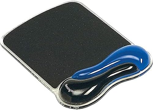 Kensington Duo Gel Mouse Pad with Wrist Rest, Ergonomic Wrist Support, Comfortable Non-Skid Gel Pad for Computer, Laptop, Office & Home 9.6" x 7.6", Blue K62401AM