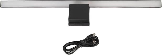 Computer Monitor Light Bar, Touch Control Adjustable E Reading USB Powered Lamp, No Glare Eye Caring LED Screen Monitor Light Bar, for 0.6 Inches to 1.6 Inches Laptops (Black)