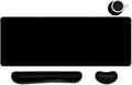 MIBITRI Keyboard Mouse Pad Set, Extended Gaming Mouse Pad+Ergonomics Keyboard Wrist Rest Support, Memory Foam, Easy Typing, 4Pcs XXL Ultra Thick Desk Mat, Black