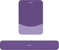 MOSISO Wrist Rest Support for Mouse Pad&Keyboard Set, Rectangular Ergonomic Mousepad Non-Slip Base Home/Office Easy Typing Pad with Neoprene Cloth&Raised Silicone Lining, Imperial Purple