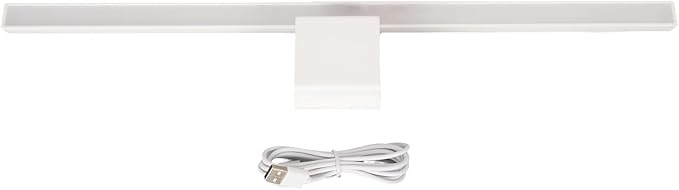 Monitor Light Bar Desk Light Bar 3 Switchable Light Modes Stepless Dimmable Touch Control Computer Screen Light Bar for Office Home White (White)