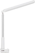 HURRISE LED Desk Lamp with Clamp, Eye Caring Clip Lights for Home Office, 3 Colors Full Brightness, Bright Modern LED Table Lamp for Nail Tech Architect