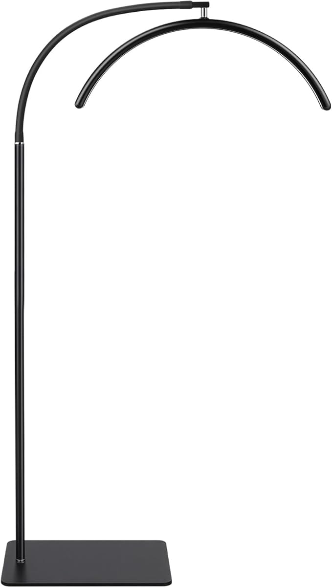 Half Moon LED Floor Light - Professional Shadow-Free Lamp for Lash Techs, Estheticians & Tattoo Artists | Dimmable for Eyelash Extensions, Nail Art, Home & Office
