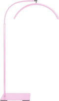 Half Moon LED Floor Light - Professional Shadow-Free, Dimmable Lamp | for Lash Techs, Estheticians & Tattoo Artists | Eyelash Extensions, Nail Art, Home & Office (Pink)