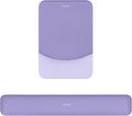 MOSISO Wrist Rest Support for Mouse Pad&Keyboard Set, Rectangular Ergonomic Mousepad Non-Slip Base Home/Office Easy Typing Pad with Neoprene Cloth&Raised Silicone Lining, Purple