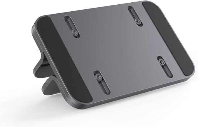 Aluminum Laptop Vertical Stand Organizer, Sturdy Laptop Computer Holder Desktop Stand Compatible with new Retina Apple MacBook Pro/Air/Neo, Mac mini & iPad Pro - Spacegrey