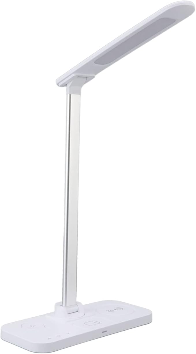 Keenso Desk Lamp with Wireless Load Charger with a Big Lighting Angle That Attenuate The High Brightness Table Lamp to Read The Writing