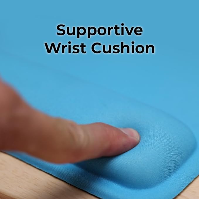 BLACK+DECKER Ergonomic Mouse Pad Wrist Support - Comfortable Mouse Pad Wrist Rest - Wrist Relief Gel Mousepad - Non-Slip Base Aesthetic Mousepad for Gaming, Home, Office - Perfect for Computer, Laptop