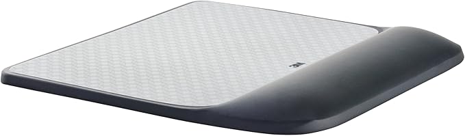 3M Precise Mouse Pad with Gel Wrist Rest, Soothing 3M Gel Technology and Satin Smooth Cover for All Day Comfort, Optical Mouse Performance and Battery Saving Design (MW85B), Extended, Black