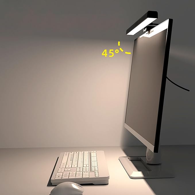 Meichoon Computer Monitor Light Bar Straight Screen Eye Protection Lamp Game Office Desk Lamp Touch Control 3 Color Temperature LE14 A