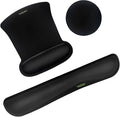 VAGAU Premium Keyboard Wrist Rest and Mouse Pad Wrist Support, Ergonomic Memory Foam Set for Office, Laptop, Mac, Computer and Gaming, Comfortable Typing (C-Black)
