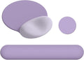 AIMSA Mouse Pad with Wrist Rest Support, Keyboard Wrist Rest Set, Ergonomic Memory Foam Mousepad for Computer Keyboard, Easy Typing and Pain Relief, Purple