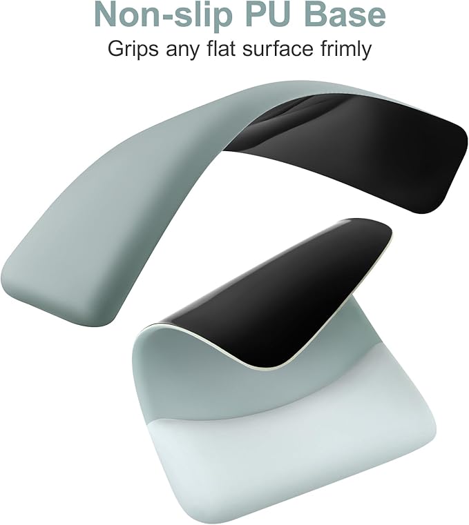 MOSISO Wrist Rest Support for Mouse Pad&Keyboard Set, Rectangular Ergonomic Mousepad Non-Slip Base Home/Office Easy Typing Pad with Neoprene Cloth&Raised Silicone Lining, Powder Blue