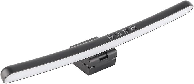 Yosoo Health Gear Computer Monitor Lamp with 7 Color RGB Light, Curved Screen Monitor Lamp Easy Clamp Eye Monitor Light Bar Type C for Reading Game Meeting