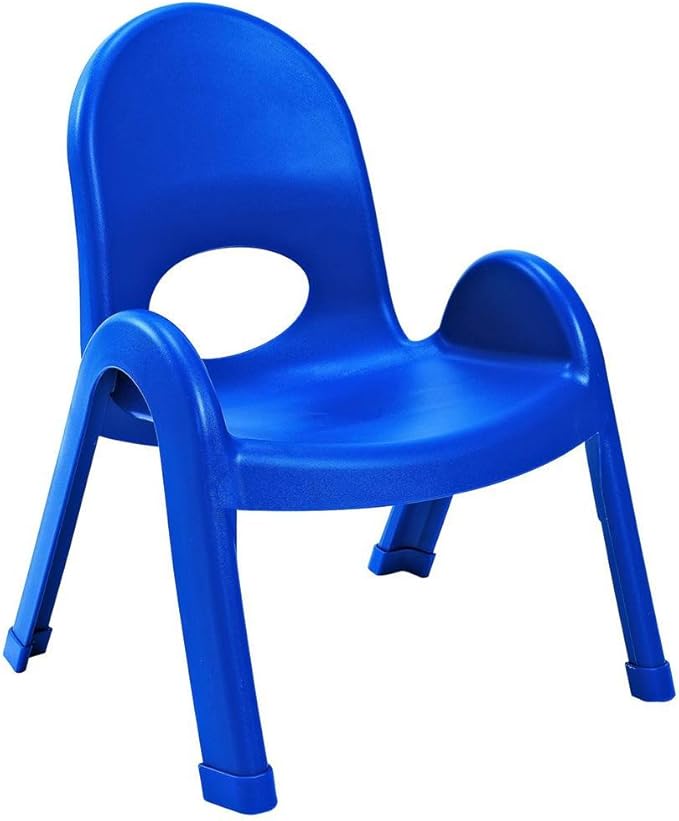 Angeles Value Stack 9" Child Chair, Royal Blue, 4 Pack, Stackable Ergonomic Seating Solution for Classrooms and Homeschools