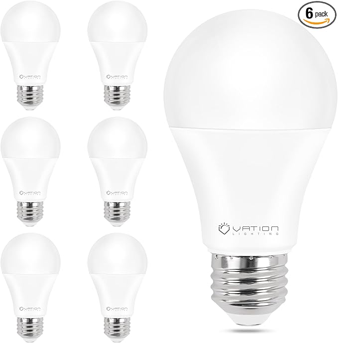 A19 Dimmable LED Light Bulbs Super Bright 3000K Warm White, 100 Watt Equivalent, Efficient 14Watt, 1700 Lumens, E26 Medium Base, Dimmable, ETL/UL Listed, 6 Pack