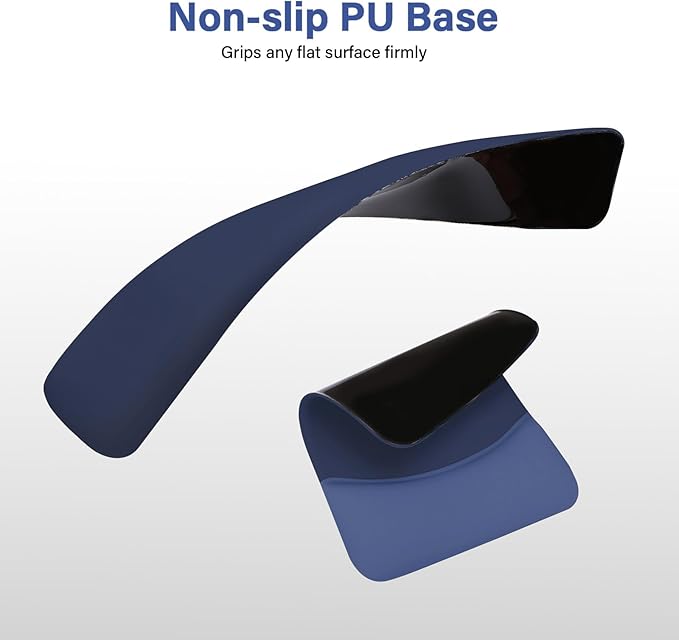 MOSISO Wrist Rest Support for Mouse Pad&Keyboard Set, Rectangular Ergonomic Mousepad Non-Slip Base Home/Office Easy Typing Pad with Neoprene Cloth&Raised Silicone Lining, Navy Blue