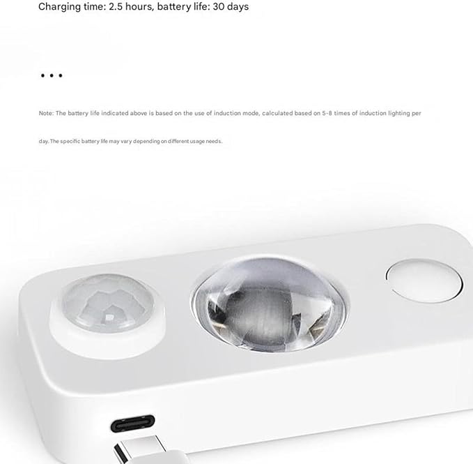 Rechargeable Motion Sensor LED Night Light — Type-C USB, PIR Auto-On (3m/120°), Flicker-Free Eye-Care — Closet, Cabinet, Hallway, Bedroom, Nursery — for Homeowners & Parents (4 pcs)