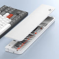 GK GAMAKAY 16.81'' Keyboard Wrist Rest Pad with Cleaning Tool Kit, ABS & Leather Hand Wrist Rest for 100% Mechanical Keyboard, Non-Slip Palm Pad for Comfortable Typing and Playing (White-100%)