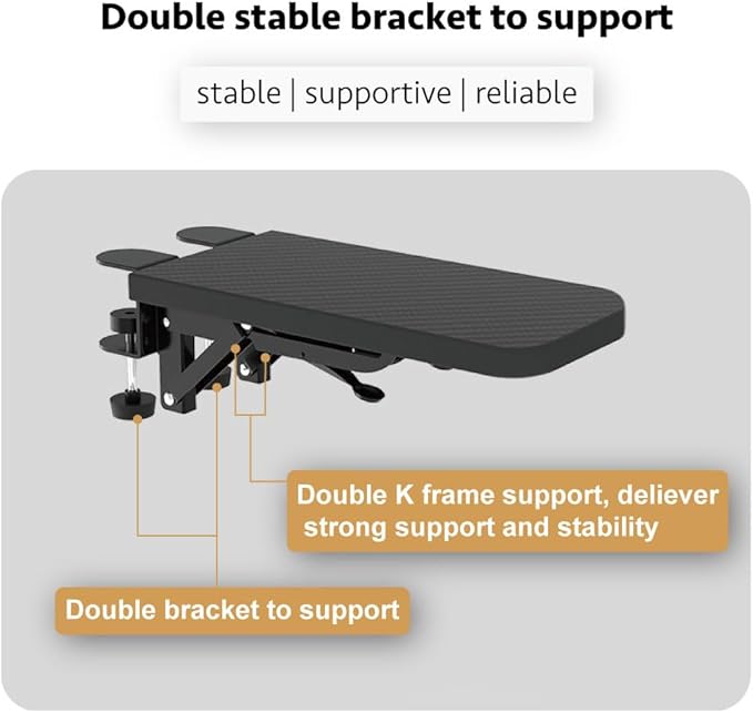 HONJIE Computer Arm Rest for Desk, Suitable for Office desks, Sturdy Mouse arm Support, Computer Desk Extender, Suitable for Home and Office