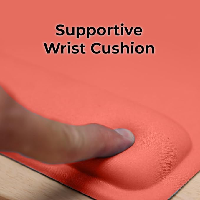 BLACK+DECKER Ergonomic Mouse Pad Wrist Support - Comfortable Mouse Pad Wrist Rest - Wrist Relief Gel Mousepad - Non-Slip Base Aesthetic Mousepad for Gaming, Home, Office - Perfect for Computer, Laptop