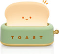 TOOGE Desk Decor Cute Toast Lamp Small Desk Lamp Night Light for Kids Rechargeable with Smile Face Kawaii Decor for Bedroom, Table, Bedside, Desk Gifts for Kids and Adults