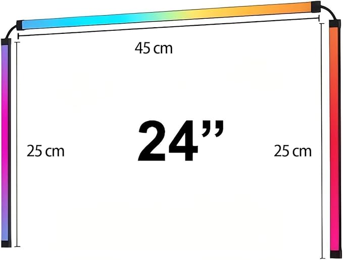 LED Strip Lights for 24-Inch PC Monitor, RGB Backlight for Screen Sync with Smart App Control, Desk Decor & Gaming Room, 3 Sides