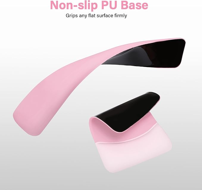 MOSISO Wrist Rest Support for Mouse Pad&Keyboard Set, Rectangular Ergonomic Mousepad Non-Slip Base Home/Office Easy Typing Pad with Neoprene Cloth&Raised Silicone Lining, Pink