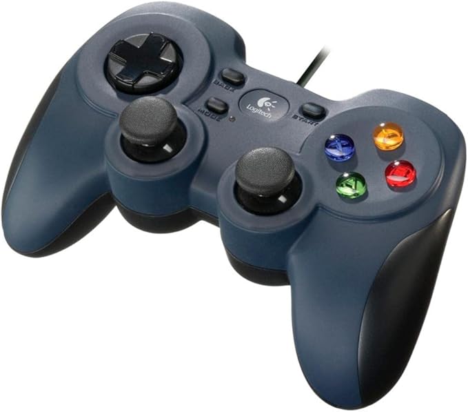 Logitech G F310 Wired Gamepad Controller Console Like Layout 4 Switch D-Pad PC - Blue/Black