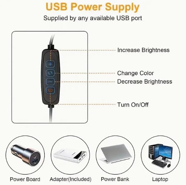HomeBeyond LED Desk Lamp – 12W Adjustable Swing Arm Light with 5 Color Modes & 10 Brightness Levels, Black, Eye-Caring Table Lamp for Home and Office