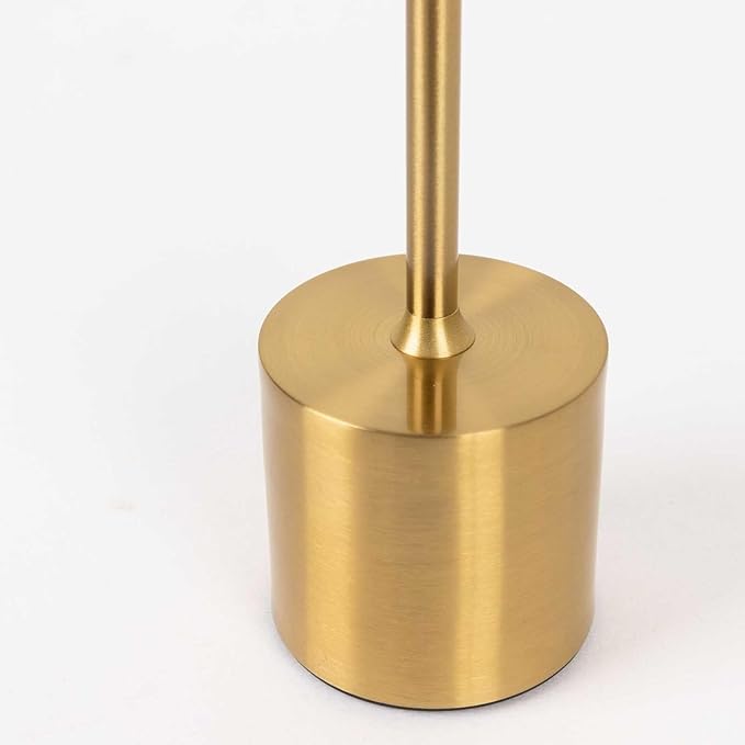 Balsa Circle Gold Metal Rechargeable Cordless Table Lamp with Touch Control Wedding Reception Party Home Events Centerpieces Decorations