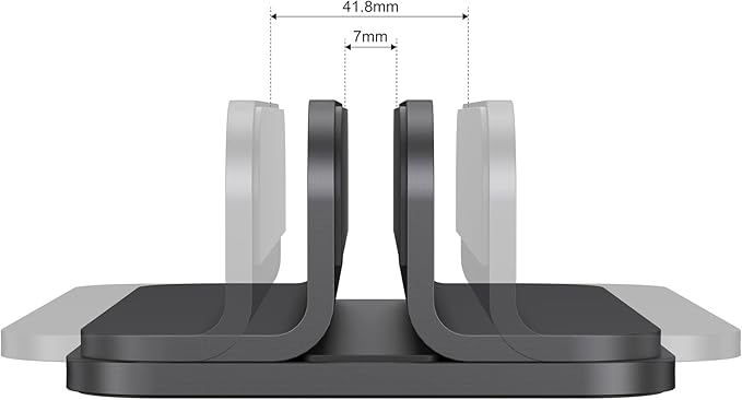 Aluminum Laptop Vertical Stand Organizer, Sturdy Laptop Computer Holder Desktop Stand Compatible with new Retina Apple MacBook Pro/Air/Neo, Mac mini & iPad Pro - Black