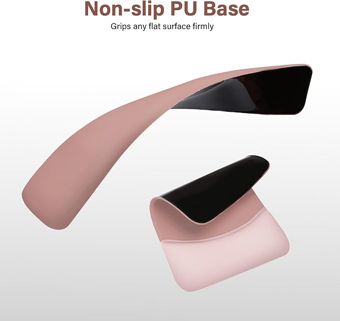 MOSISO Wrist Rest Support for Mouse Pad&Keyboard Set, Rectangular Ergonomic Mousepad Non-Slip Base Home/Office Easy Typing Pad with Neoprene Cloth&Raised Silicone Lining, Salmon Pink