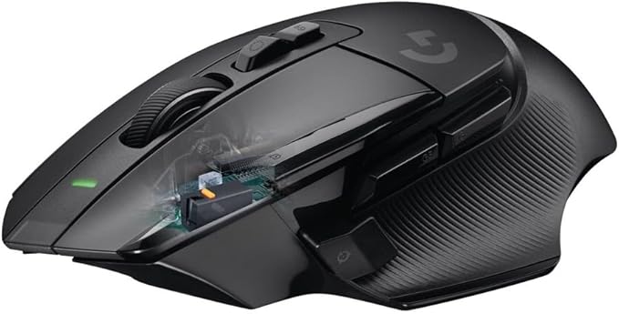 Logitech G502 X Lightspeed Wireless Gaming Mouse: Optical Switches, 13 Buttons, <140 hrs Battery Life & USB-C, Infinite Scroll Toggle, PowerPlay Wireless Charging Capable, for PC/MacOS - Black