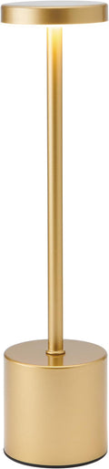 Elements 13-Inch Rechargeable LED Desk Lamp - Metal Construction with Touch Control, 3 Light Colors, Stepless Dimming, 1200mAh Battery, USB-C Charging, Perfect for Home Office and Table Lighting